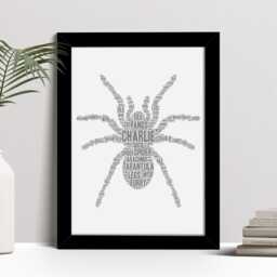 Personalised Tarantula Word Art Print, Spider Lover Gift, Custom Wall Framed Picture, Present For Men, Women Nl - thumbnail 2