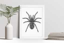 Personalised Tarantula Word Art Print, Spider Lover Gift, Custom Wall Framed Picture, Present For Men, Women Nl - thumbnail 1