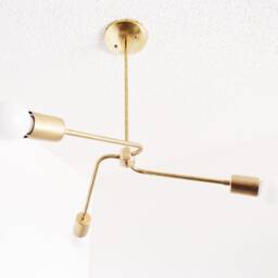 Brass Ceiling Light - Pinwheel Pendant Chandelier Flush Mount Bathroom Lighting Dining Room Contemporary Minimalist Ul Listed - thumbnail 3