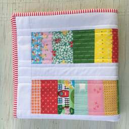 striped Baby Quilt/Handmade Quilt/Patchwork Quilt/Baby Blanket/Contemporary Quilt/ Modern Quilt/Crib Blanket - thumbnail 3