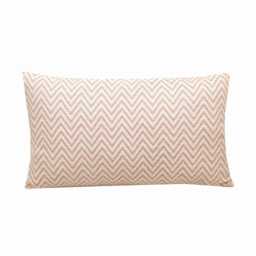 James Hare Chevron Cushion Red Cream Zigzag Designer Pillow Cover 12x20 - thumbnail 1