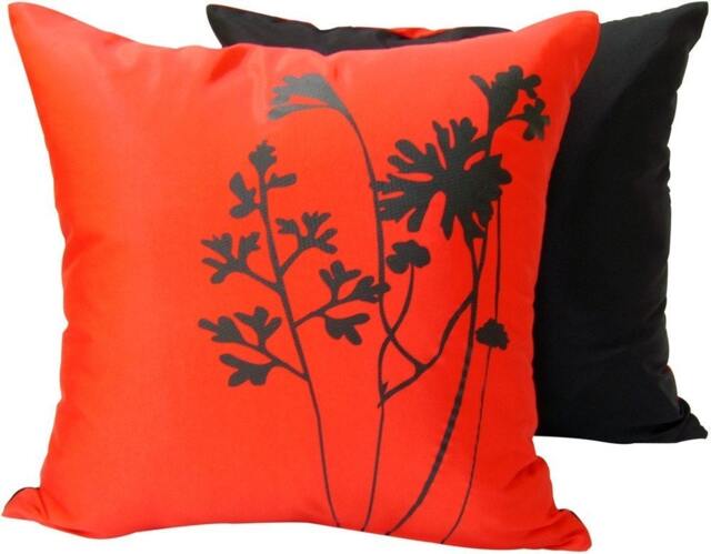 Red & Black Silk Pillow Cover Sale