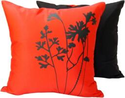 Red & Black Silk Pillow Cover Sale