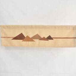 Valance Curtain - Bronze Rust Gold Copper Modern Mountain Inspired Log Cabin Rustic Minimalist Window Topper, Fall Autumn Kitchen Curtain - thumbnail 2