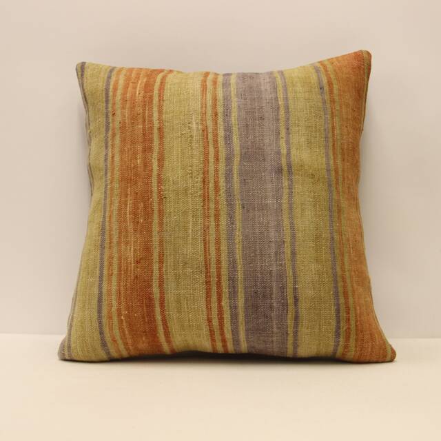 Kilim Pillow, Sofa Pillow Boho Pillow, Handwoven Pillow, 18x18 - 45x45 cm Minimalist Decorative Pillow, Cushion Cover Throw Pillow 4Kbf-565 - image 1