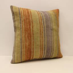 Kilim Pillow, Sofa Pillow Boho Pillow, Handwoven Pillow, 18x18 - 45x45 cm Minimalist Decorative Pillow, Cushion Cover Throw Pillow 4Kbf-565 - thumbnail 2