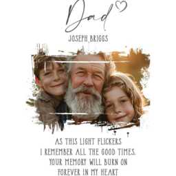 Memorial Dad Tea Light Holder Bereavement Sympathy Gift With Photo - thumbnail 3