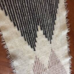 Handmade Wool Pet Rug Natural Beige Woven Mat - thumbnail 4