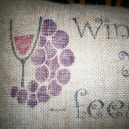 Shabby Chic Amusing Wine A Little Burlap Pillow Cover - thumbnail 2