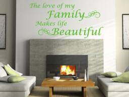 Family Love Quote Wall Art Sticker Modern Vinyl Decal - thumbnail 1