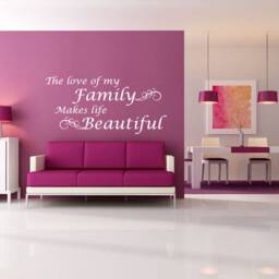 Family Love Quote Wall Art Sticker Modern Vinyl Decal - thumbnail 3