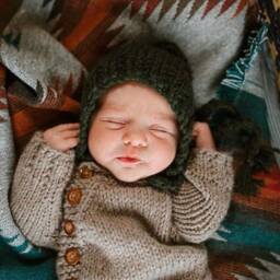 Aztec Baby Blanket - Geometric Wool Blend Stroller - thumbnail 2