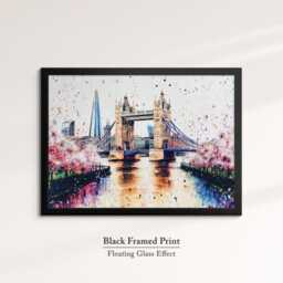 London Tower Bridge Abstract Oil Painting Framed Print & Canvas Large Sizes Wall Art Poster Travel Home Decor Interior Gift - thumbnail 2