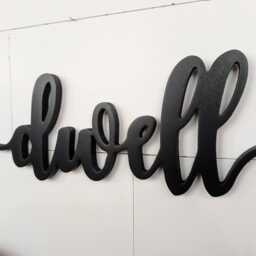 Dwell Word Cutout - Wooden Letters Wall Hanging Home Quote Sign Minimalist Design Housewarming Gift - thumbnail 4