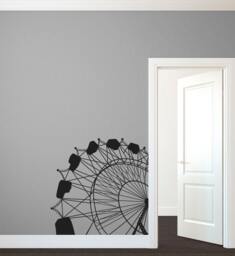 Ferris Wheel Corner Wall Decal - Circus Carnival Nursery Decor - thumbnail 1