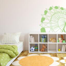 Ferris Wheel Corner Wall Decal - Circus Carnival Nursery Decor - thumbnail 3