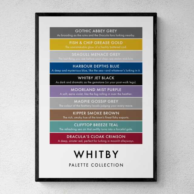 Whitby Funny Colour Palette Print, Poster Wall Art - image 1