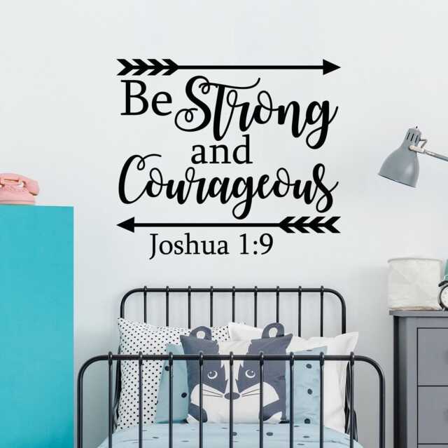 Be Strong & Courageous Wall Decal Christian Nursery Decor, Religious Gifts Lw43 - image 1