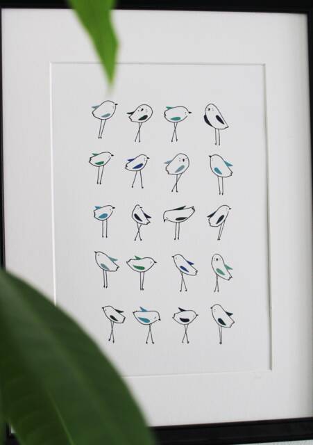 Poster A4 - My Birds Poetic & Delicate Bird Illustration Wall Decoration Collector's Poster - image 1