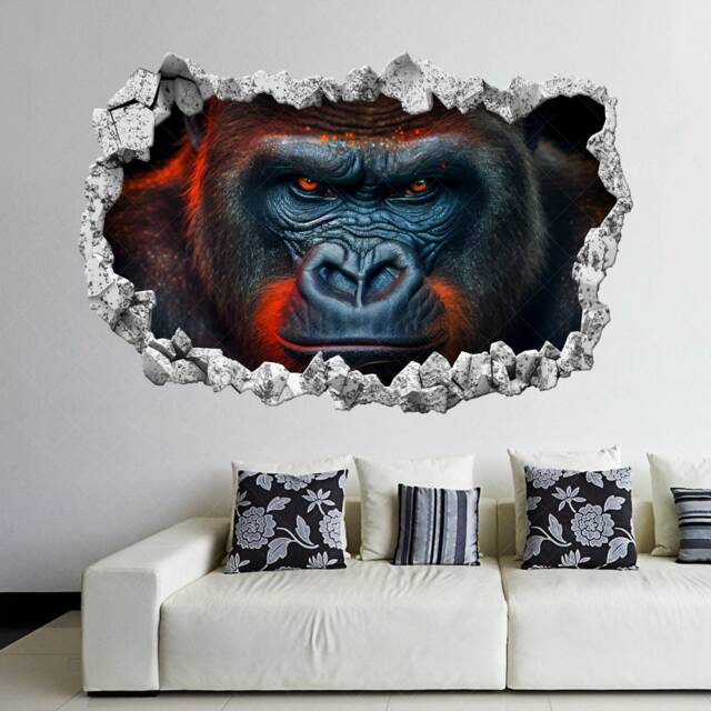 Gorilla Wall Decal Sticker Mural Poster Print Art Kids Bedroom Home Decor Ks11 - image 1