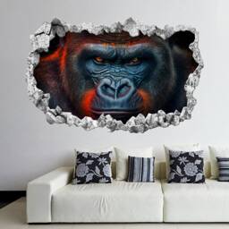 Gorilla Wall Decal Sticker Mural Poster Print Art Kids Bedroom Home Decor Ks11 - thumbnail 1