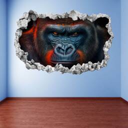 Gorilla Wall Decal Sticker Mural Poster Print Art Kids Bedroom Home Decor Ks11 - thumbnail 3