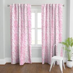 Animal Print Curtain Panel - Abstract Dots Pink Girl Nursery Home Decor Modern Custom Fuschia By Domesticate - thumbnail 2