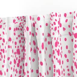 Animal Print Curtain Panel - Abstract Dots Pink Girl Nursery Home Decor Modern Custom Fuschia By Domesticate - thumbnail 3