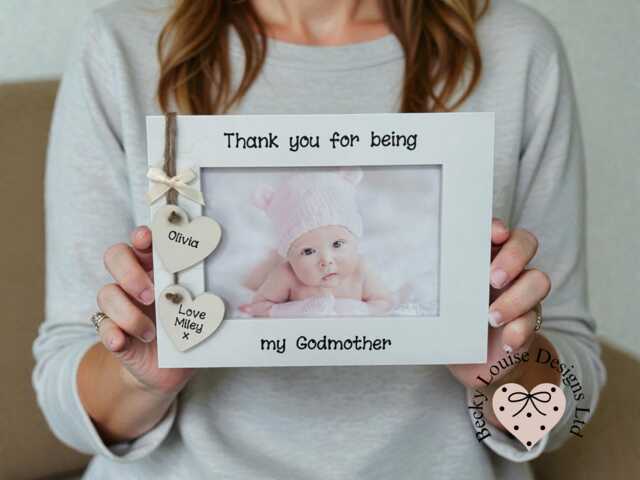 Thank You For Being My Godmother Personalised Photo Frame Gift - image 1