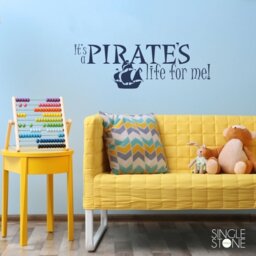 Pirate's Life For Me Wall Decal - Nursery Vinyl Decor Sticker Art