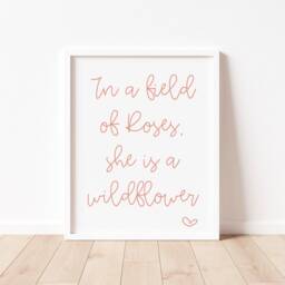 Wildflower Quote Print - Children's Nursery, Playroom Wall Art - thumbnail 2