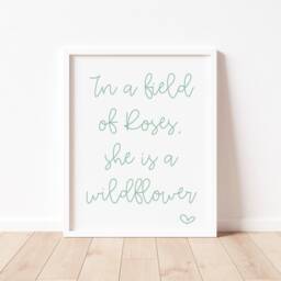 Wildflower Quote Print - Children's Nursery, Playroom Wall Art - thumbnail 3