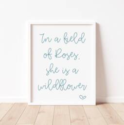 Wildflower Quote Print - Children's Nursery, Playroom Wall Art - thumbnail 1