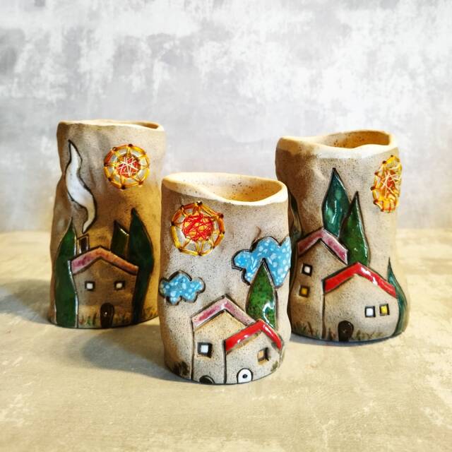 Ceramic Vase, Gift For Mom, Handmade Pottery, Mother's Day Gift, Dish, Hostess Dried Flowers Pencils Holder, New Home - image 1