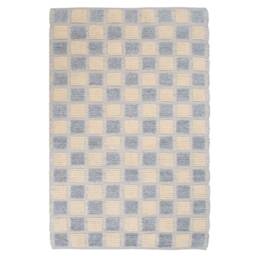The Indoor Store - Hand Woven Wool Area Rug, Grey & Off-White, Geometric Dhurrie - thumbnail 4