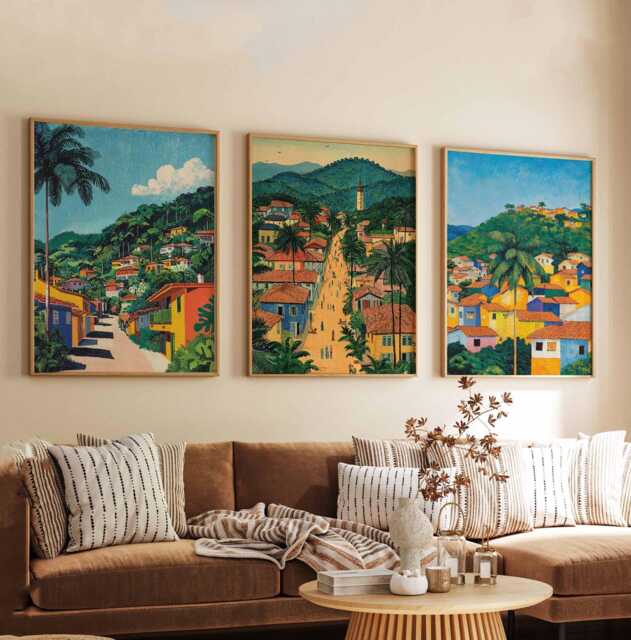 Set Of 3 Cameroon Posters, African Prints, Wall Art, Country Decor Print, Africa Art - image 1