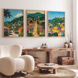 Set Of 3 Cameroon Posters, African Prints, Wall Art, Country Decor Print, Africa Art - thumbnail 3
