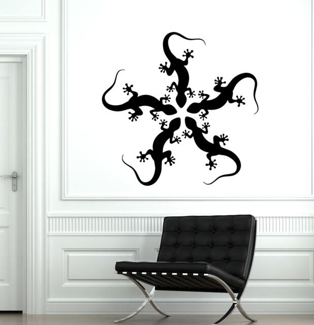 Wall Decal Lizard Gecko Animal Tribal Cool Mural Vinyl Sticker 1725Dz - image 1