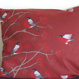 Pillow Cover Red Black Grey Birds Robins Rowan Tree Birch Birds Botanical Decorative Pillow For Throw Pillows Floor Cushions Accent Pillows - thumbnail 2