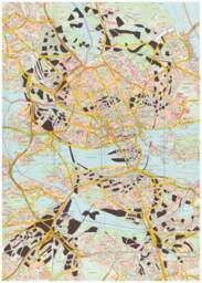 August Strindberg Papercut/Stockholm Map Handmade Poster 50x70cm Hand Cut Map Paper Cutting On Paper Limited Edition Sweden - thumbnail 2