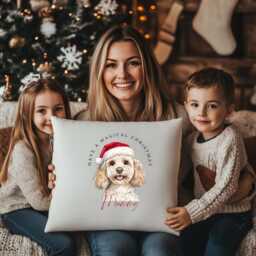 Personalised Cockapoo Cushion, Christmas Decorations, Cushion Cover, Gifts, Decor, Gift For Her, Him, Custom - thumbnail 2