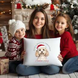 Personalised Cockapoo Cushion, Christmas Decorations, Cushion Cover, Gifts, Decor, Gift For Her, Him, Custom - thumbnail 3