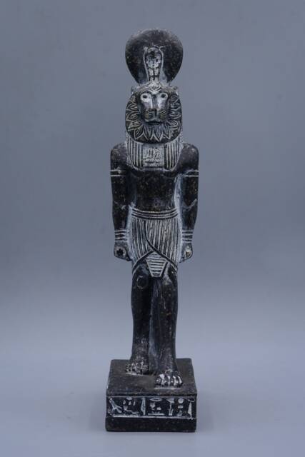 Statue Of Egyptian Art Goddess Sekhmet 3 Style Granite Stone Made in Egypt - image 1