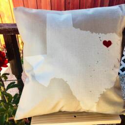 Texas Map Print Decorative Pillow Covers - thumbnail 2