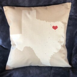 Texas Map Print Decorative Pillow Covers - thumbnail 3