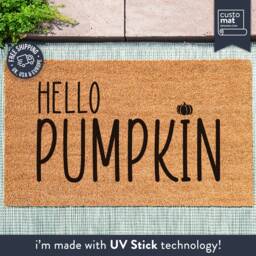 Hello Pumpkin Doormat - Cute Halloween Door Mat Season Porch Decorations It's Scary Fall Party D??cor - thumbnail 1