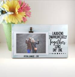 Friend Frame, Laughing Inappropriately Since Day One Picture Best Gift, Coworker Couples Office Decor, Funny Gift - thumbnail 1