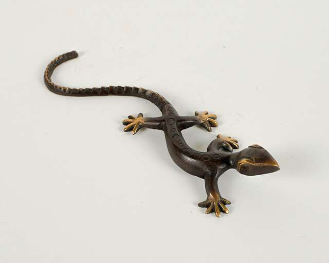 Bronze Gecko Statue, 7.5 - image 1