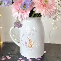 Personalised Vase, Auntie Gift, Mothers Day Birthday Gift For Her, Gifts For Auntie, First Home Decor, Ceramic Vase - thumbnail 1