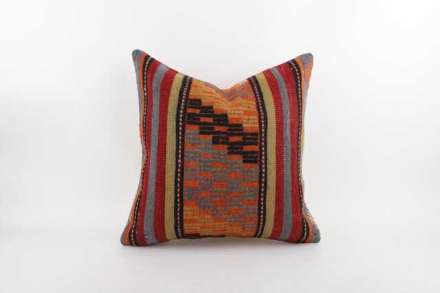 20x20 Decorative Pillows For Couch - Kilim Cushion - image 1